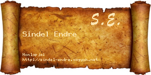 Sindel Endre névjegykártya