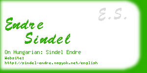 endre sindel business card